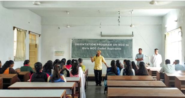 Orientation Program on NCC to Girls Cadet Aspirants on 8th August 2022