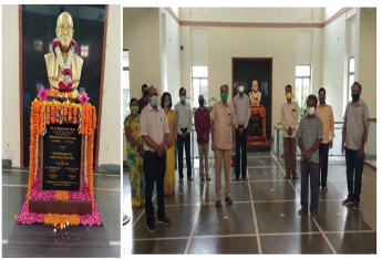Homage paid to Late Sri. V. Rajeshwara Rao Garu Former M.P. (Rajya Sabha) and Founder Chairman Vodithala Education Society