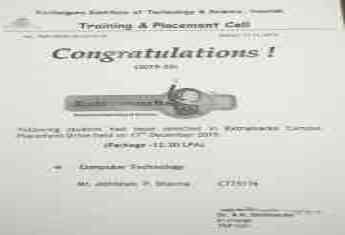 Congratulations to students placed in Extramarks