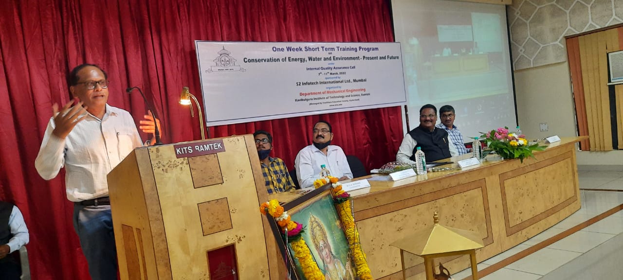 One Week Short Term Training Program (STTP) on Conservation of Energy, Water and Environment- Present and Future during 7th-11th March, 2022 organized by Department of Mechanical Engineering